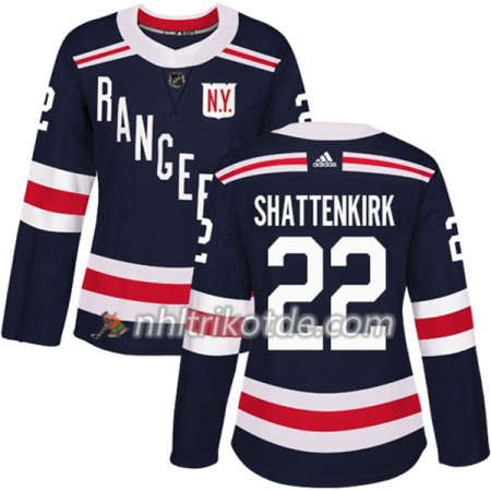 New York Rangers Trikot Kevin Shattenkirk 22 Adidas 2017-2018 Navy Blue 2018 Winter Classic Authentic - Dame